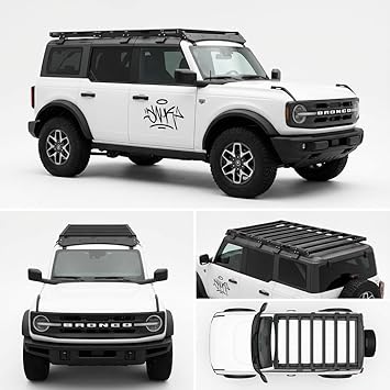 TKMAUTO Bronco Roof Rack | 2021-Current Roof Rack, Heavy-Duty Aluminum, Black